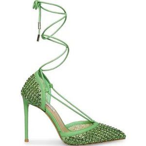 BRAND NEW - Steve Madden - Vanity Green Rhinestone Pumps-Size 8
